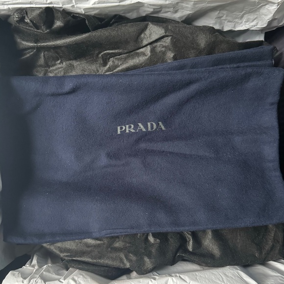 Prada Monolith Leather and Nylon Combat Boots